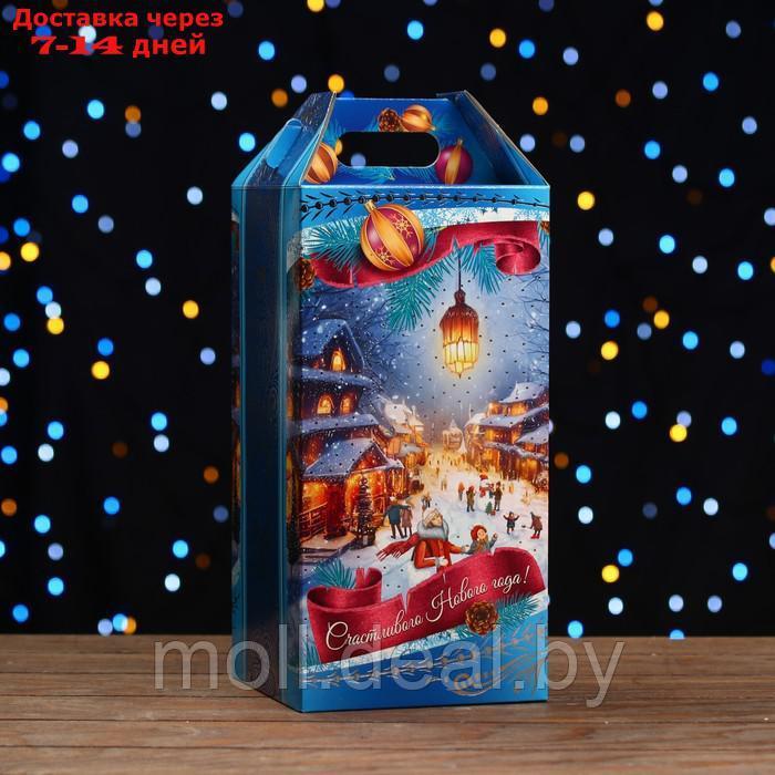 Коробка подарочная "Новогодний вечер", 16,2 х 38 х 16,2 см - фото 1 - id-p227097534