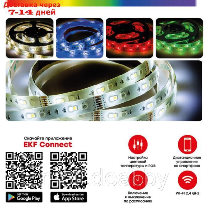 Комплект умной светодиодной ленты EKF, 24В, 90 LED/м, 5 м, IP44, Wi-Fi, RGBW - фото 3 - id-p227086590