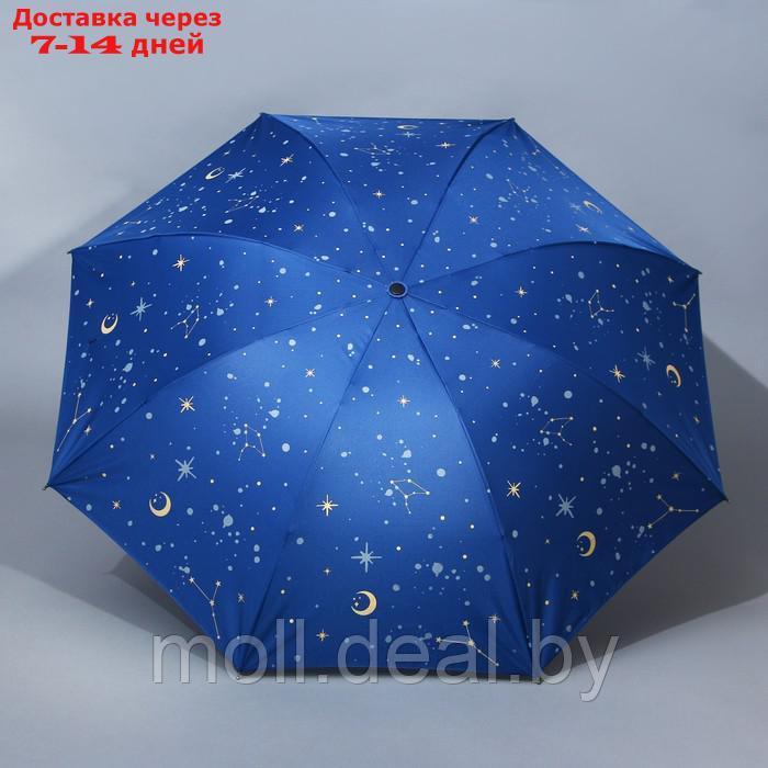 Зонт механический "Космос", 8 спиц, d=95, цвет тёмно-синий - фото 2 - id-p227104325