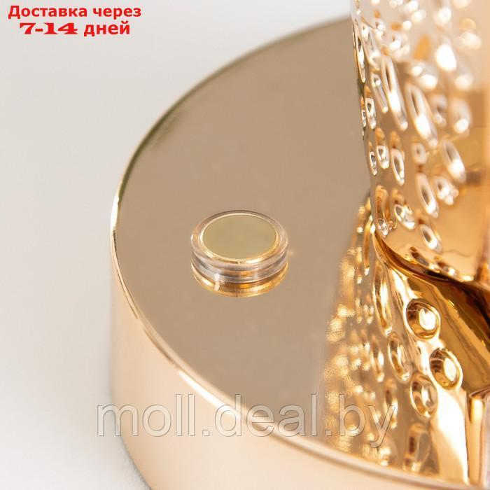 Настольная лампа сенсорная "Лендис" LED 3Вт 3000-6000К USB АКБ диммер золото 9,5х13,5х22 см 102220 - фото 10 - id-p227077647