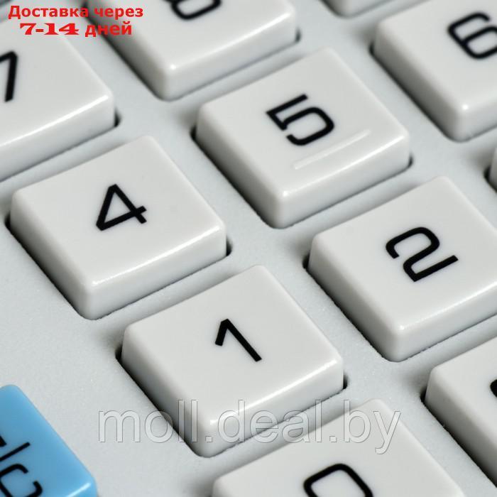 Калькулятор настольный большой (пл., 12 разрд., 2 пит.,2 пам., сер. 157x200x32 мм) SK-777XWH - фото 3 - id-p227116218