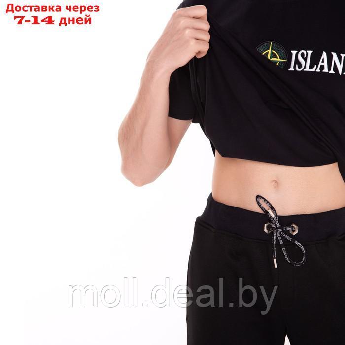 Костюм мужской (футболка/шорты), цвет чёрный/принт МИКС, размер M - фото 4 - id-p227102207