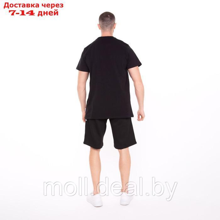 Костюм мужской (футболка/шорты), цвет чёрный/принт МИКС, размер M - фото 7 - id-p227102207
