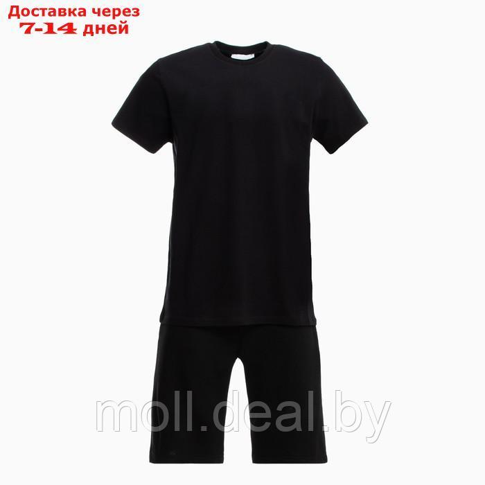 Костюм мужской (футболка/шорты), цвет чёрный/принт МИКС, размер M - фото 8 - id-p227102207