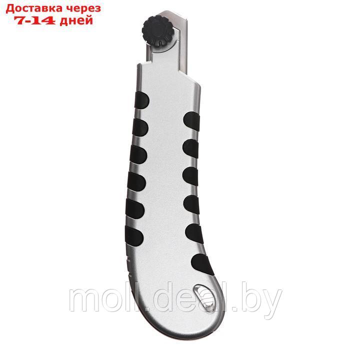 Нож канцелярский 18мм, металлический, 6 штук лезвий, Zinc-alloy, TOP - фото 4 - id-p227079644