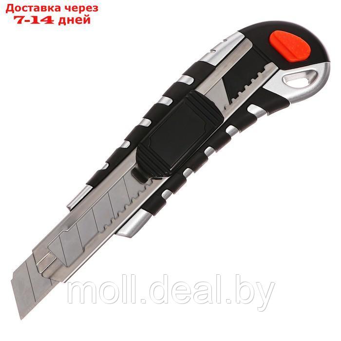 Нож канцелярский 18мм, металлический, 6 штук лезвий, Zinc-alloy, TOP - фото 5 - id-p227079644