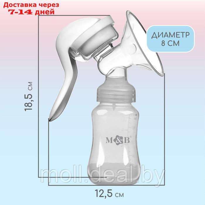 Молокоотсос ручной с бутылкой КЛ, 150мл, цвет белый - фото 6 - id-p227087586