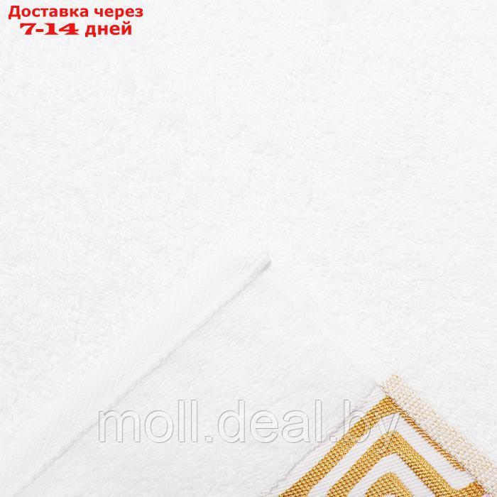 Полотенце махровое Bend цвет белый, 70Х120, 420г/м хл100% - фото 4 - id-p226889363