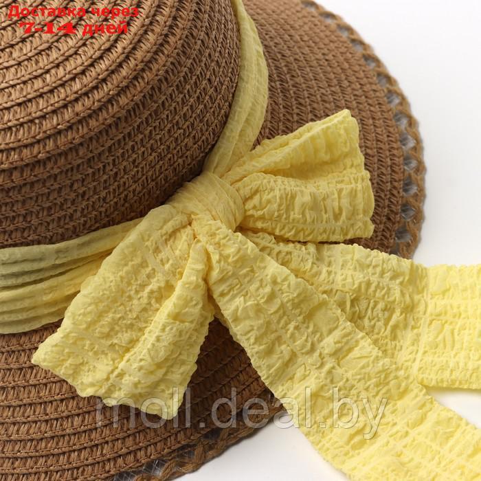 Шляпа для девочки "Принцесса" MINAKU, р-р 52, цв.светло-коричневый - фото 4 - id-p227085600