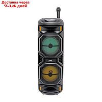 Портативная караоке система В52 Party maker, 60Вт,FM, AUX, USB,BT, 3600 мАч, подсв., чёрная