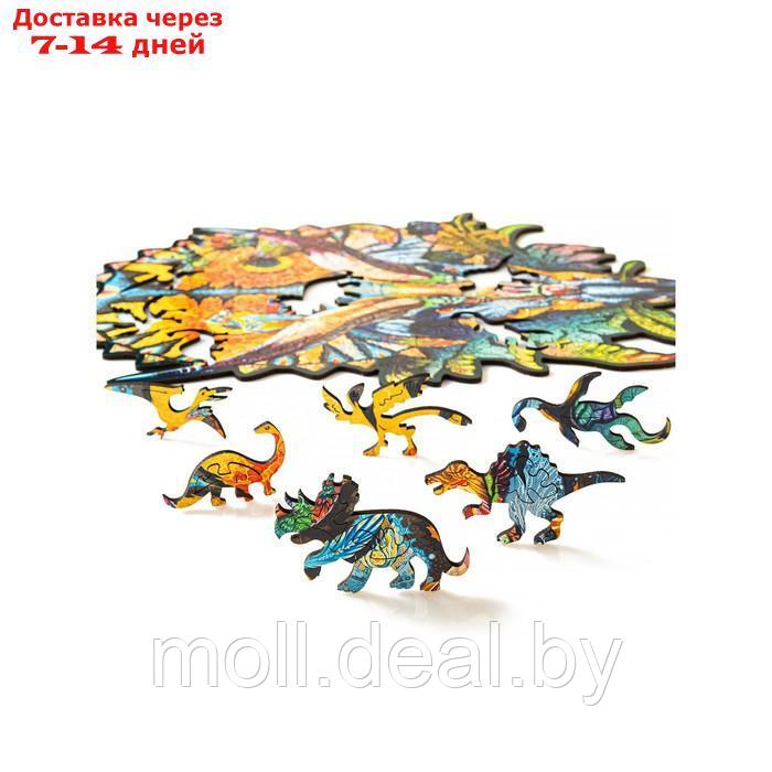 Пазл деревянный "Динозавр", размер L 28 × 31 см, 201 деталь - фото 3 - id-p227104333