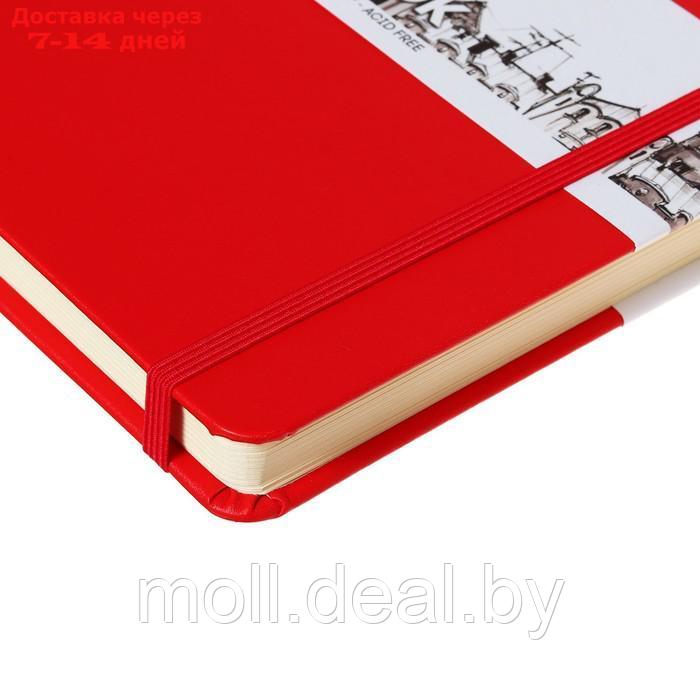 Скетчбук Sketchmarker, 210 х 300 мм, 80 листов, красный, блок 140 г/м2 - фото 4 - id-p227102261