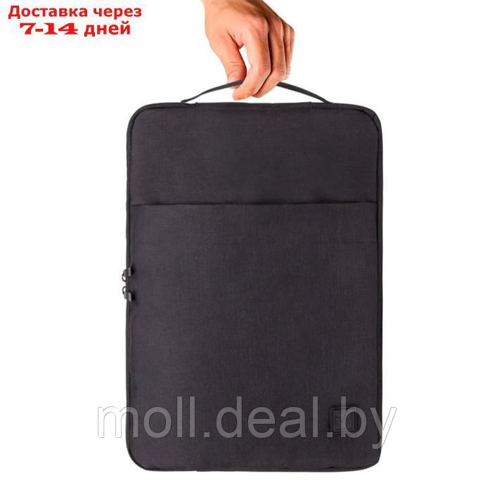 Сумка для ноутбука BRAUBERG Option, 35.5 х 24 х 2.5 см, с ручкой и карманом, чёрная - фото 8 - id-p227079650