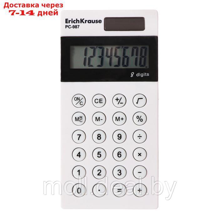 Калькулятор карманный 8-разрядов ErichKrause PC-987 Classic, белый - фото 1 - id-p227079654