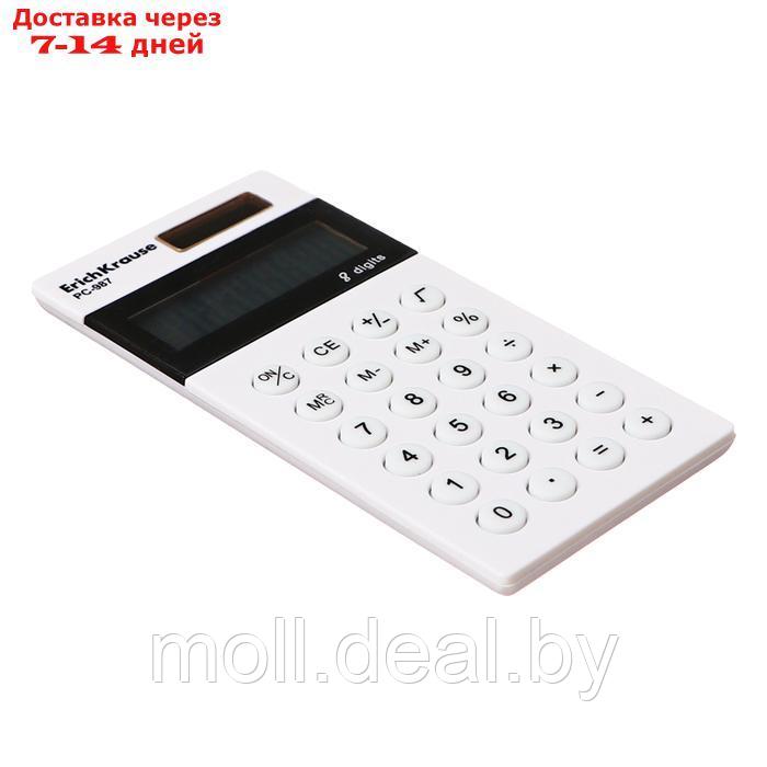 Калькулятор карманный 8-разрядов ErichKrause PC-987 Classic, белый - фото 2 - id-p227079654