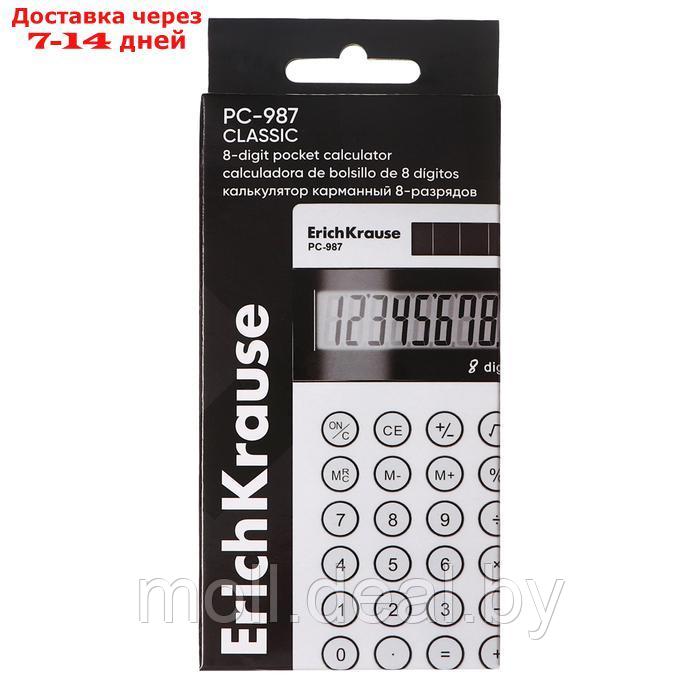 Калькулятор карманный 8-разрядов ErichKrause PC-987 Classic, белый - фото 5 - id-p227079654