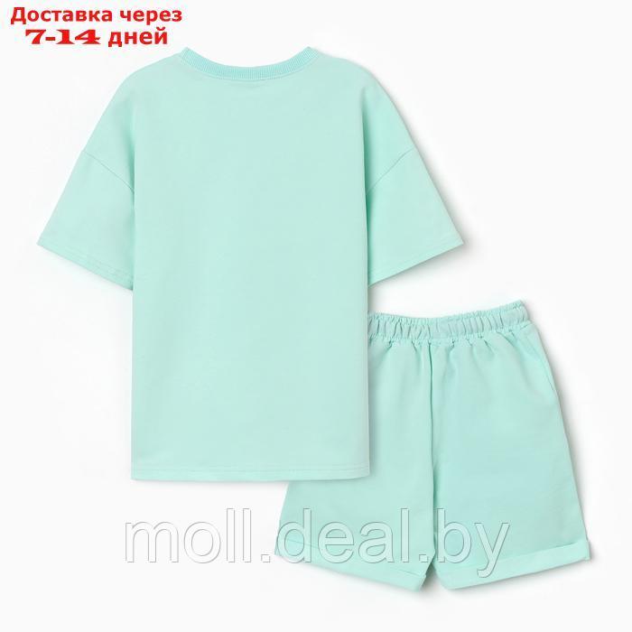 Костюм детский (футболка,шорты), цвет олива, рост 134 - фото 5 - id-p227083624