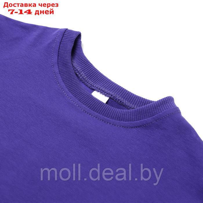 Костюм детский (футболка,шорты), цвет фиолетовый, рост 116 - фото 2 - id-p227083626
