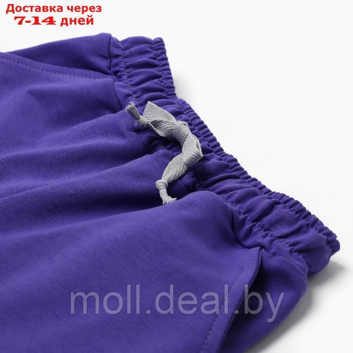 Костюм детский (футболка,шорты), цвет фиолетовый, рост 116 - фото 4 - id-p227083626
