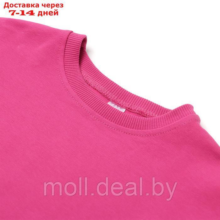 Костюм детский для девочки (футболка,шорты), цвет фуксия, рост 128 - фото 2 - id-p227083627