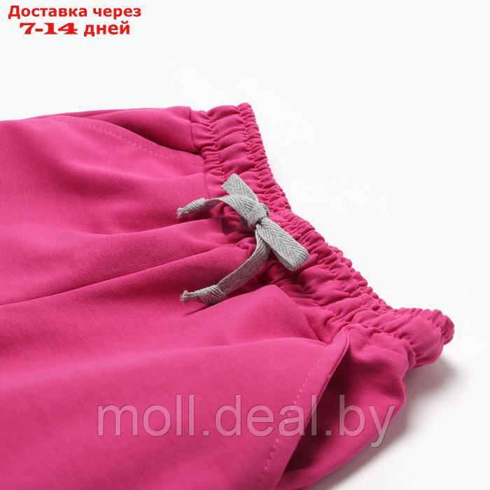 Костюм детский для девочки (футболка,шорты), цвет фуксия, рост 128 - фото 4 - id-p227083627