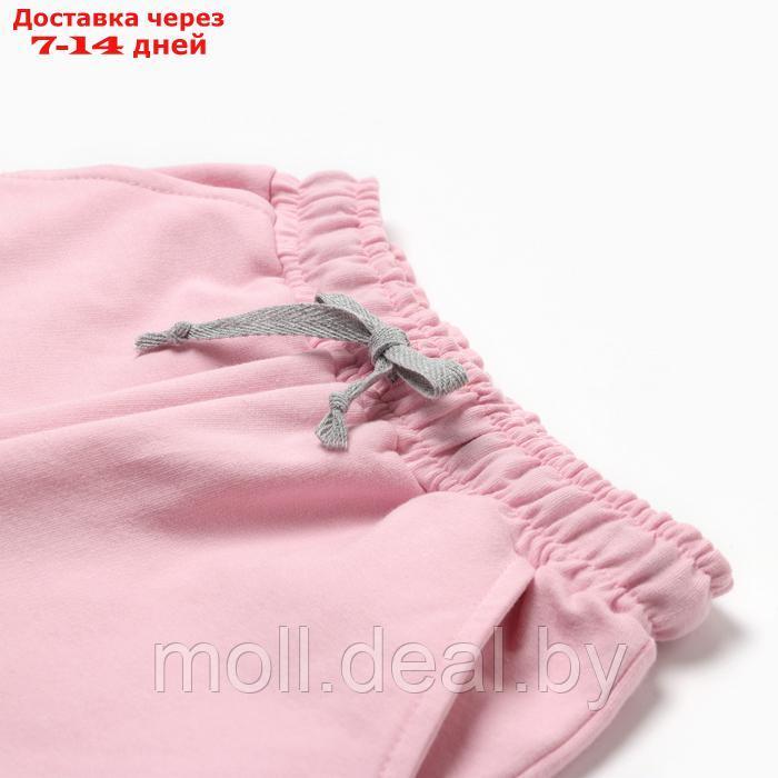 Костюм детский для девочки (футболка,шорты), цвет розовый, рост 110 - фото 4 - id-p227083629