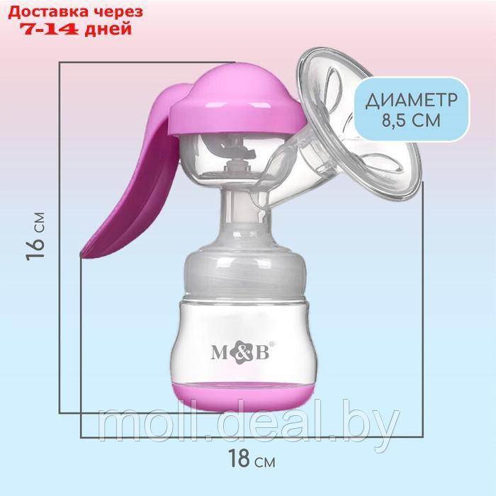 Молокоотсос ручной с бутылкой ШГ, 150мл, цвет фиолетовый - фото 6 - id-p227087597