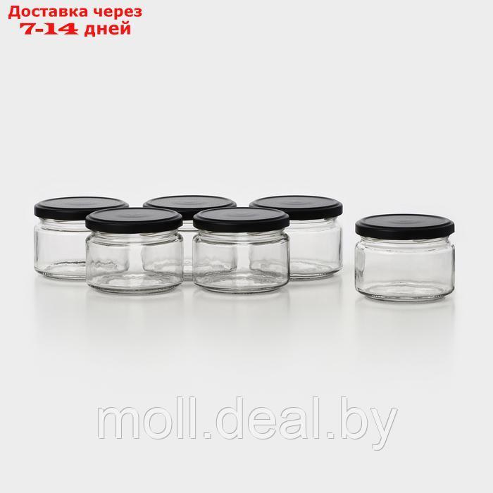 Набор стеклянных банок с черной крышкой и этикеткой, ТО-82, 0,25 л, 6 шт - фото 2 - id-p227076671