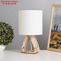 Настольная лампа Камелия E14 40Вт Коричневый, белый 27,5х15х15 см