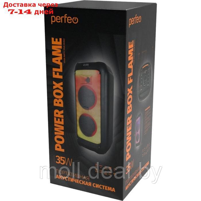 Портативная караоке система Perfeo Power Box 35 Flame, 35 Вт, AUX, USB, SD, BT, чёрная - фото 4 - id-p227086605