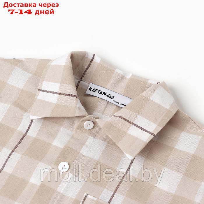 Рубашка для мальчика KAFTAN "Клетка", размер 36 (134-140) - фото 6 - id-p227083634