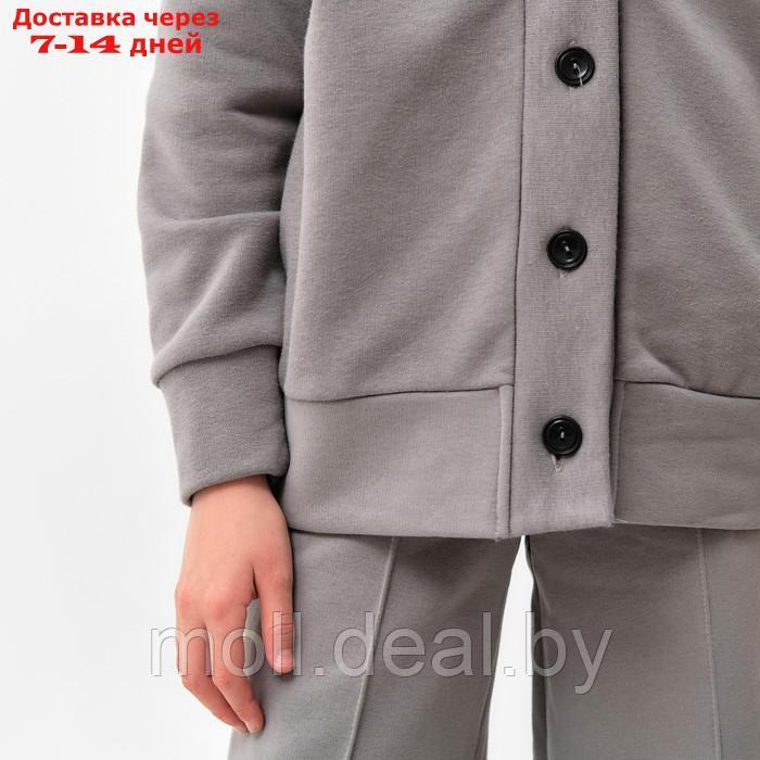 Костюм для девочки (кардиган, брюки) MINAKU цвет серый, рост 122 см - фото 6 - id-p227106407
