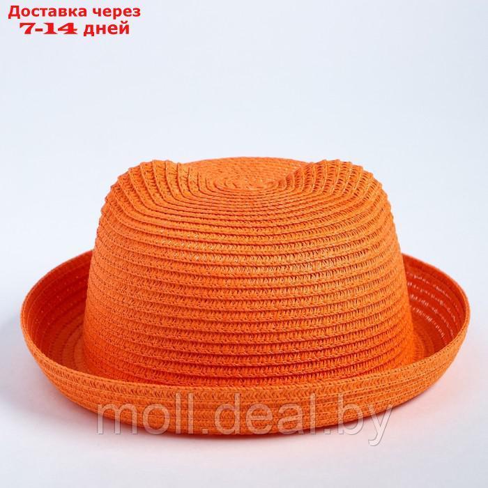 Шляпка-котелок детская А.HT 20027, цвет оранжевый, размер 52 - фото 1 - id-p227106409