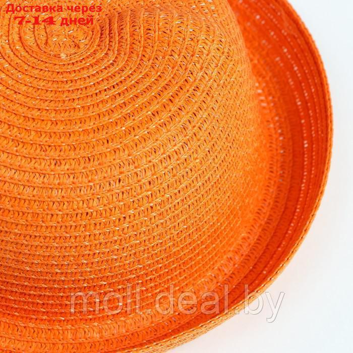 Шляпка-котелок детская А.HT 20027, цвет оранжевый, размер 52 - фото 2 - id-p227106409