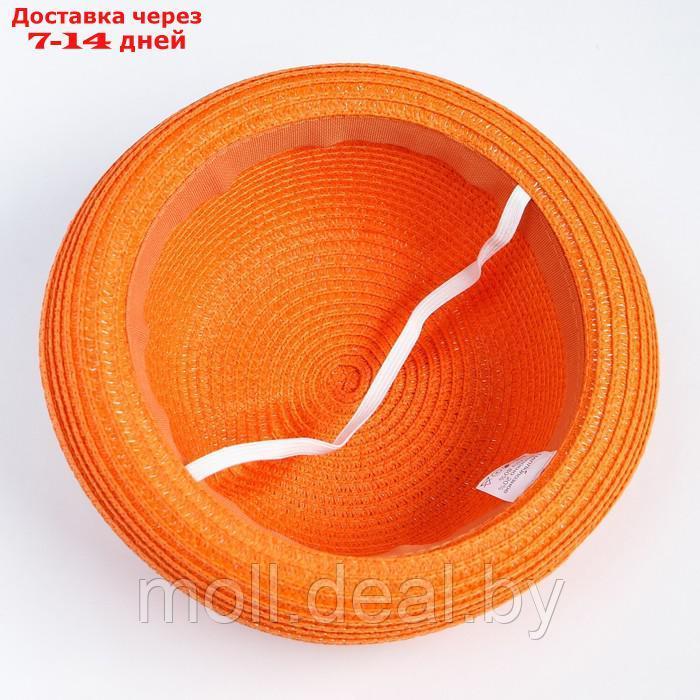 Шляпка-котелок детская А.HT 20027, цвет оранжевый, размер 52 - фото 3 - id-p227106409