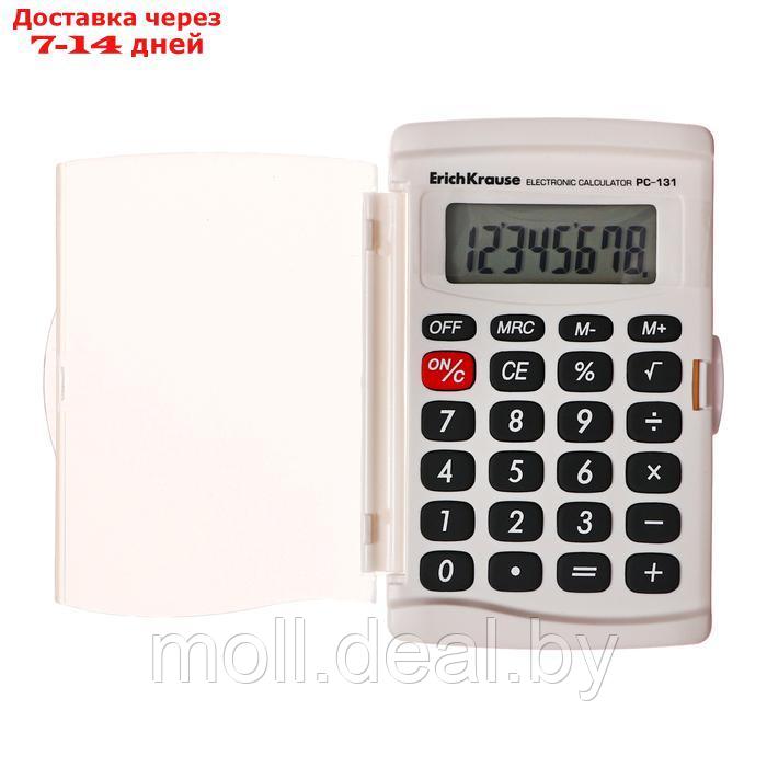 Калькулятор карманный 8-разрядов ErichKrause PC-131 Classic, белый - фото 1 - id-p227079655