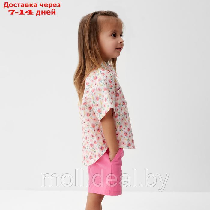 Костюм для девочки (рубашка и шорты) KAFTAN, р.30 (98-104), розовый - фото 6 - id-p227085619