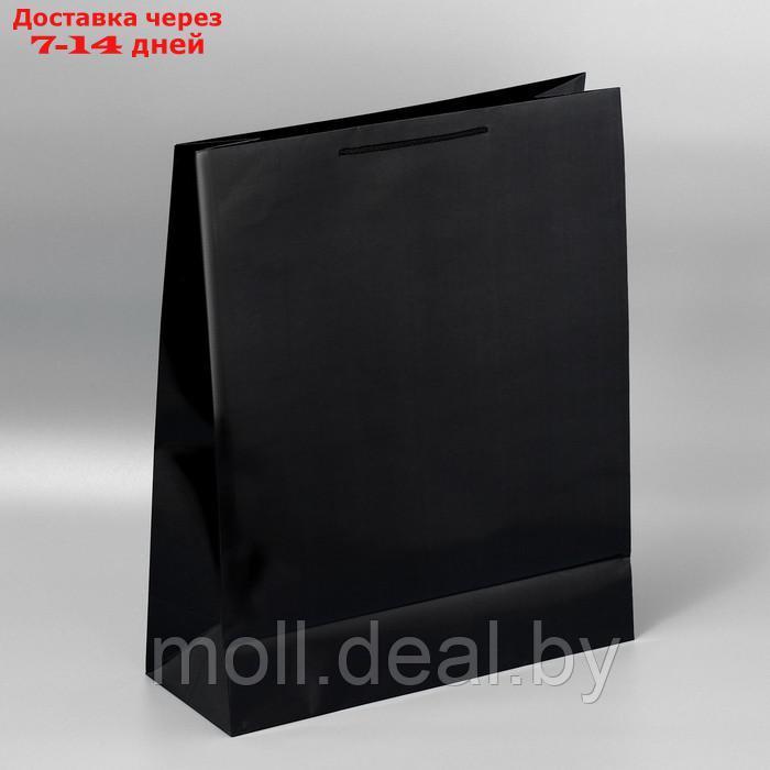 Пакет подарочный ламинированный, упаковка, "Чёрный", 40 х 49 х 15 см - фото 4 - id-p226885489