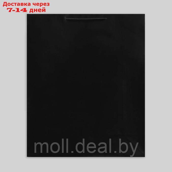 Пакет подарочный ламинированный, упаковка, "Чёрный", 40 х 49 х 15 см - фото 6 - id-p226885489