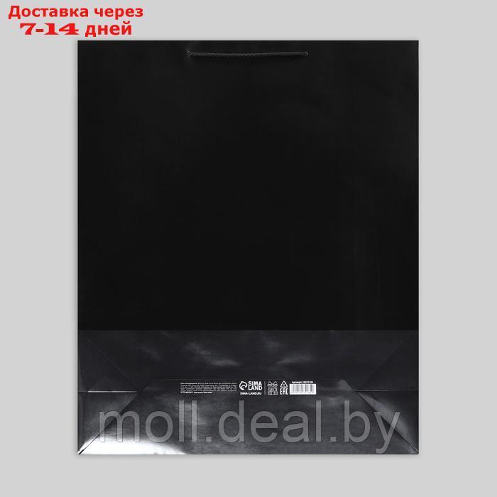 Пакет подарочный ламинированный, упаковка, "Чёрный", 40 х 49 х 15 см - фото 7 - id-p226885489