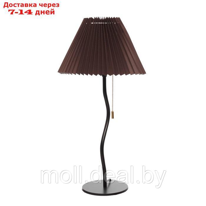 Настольная лампа "Лаут" 1хE27 15W Цвет: Черный, коричневый - фото 8 - id-p227077677