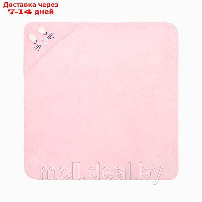 Полотенце-уголок LoveLife "Дружок", цв. розовый, 80х80 см, 100% пэ, микрофибра 280 г/м2 - фото 3 - id-p227102280