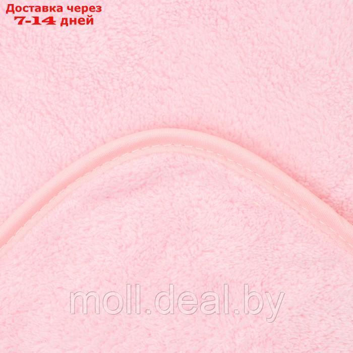 Полотенце-уголок LoveLife "Дружок", цв. розовый, 80х80 см, 100% пэ, микрофибра 280 г/м2 - фото 4 - id-p227102280