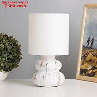 Настольная лампа Аполс E14 40Вт Белый, золото 27,5х15х15 см