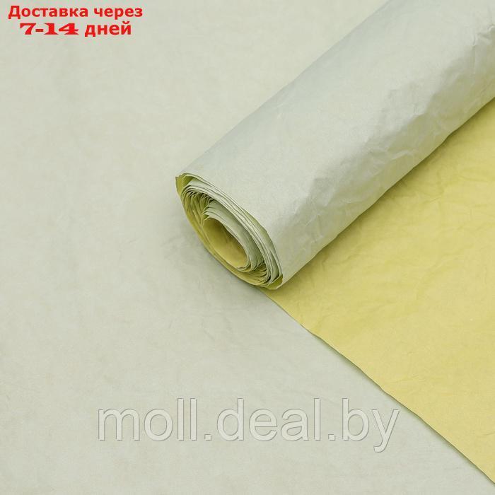Бумага упаковочная "Эколюкс двухцветная", МИКС салатовый-желтый пастель, 0,68 x 5 м - фото 1 - id-p226885499