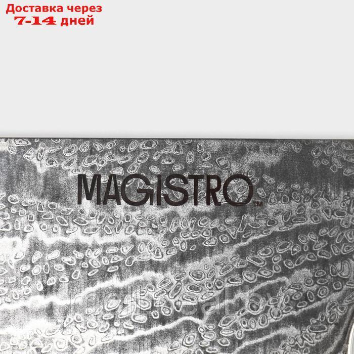 Нож топорик Magistro "Ортего", длина лезвия 18 см, дамасская сталь AUS-10 - фото 5 - id-p227076692