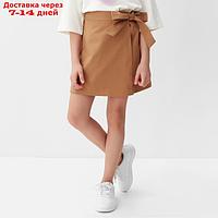 Юбка-шорты для девочки MINAKU, цвет коричневый, рост 128 см