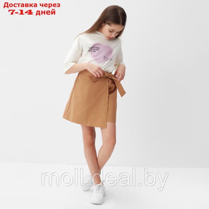 Юбка-шорты для девочки MINAKU, цвет коричневый, рост 128 см - фото 2 - id-p227085633