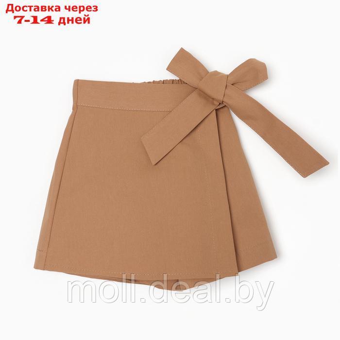 Юбка-шорты для девочки MINAKU, цвет коричневый, рост 128 см - фото 4 - id-p227085633