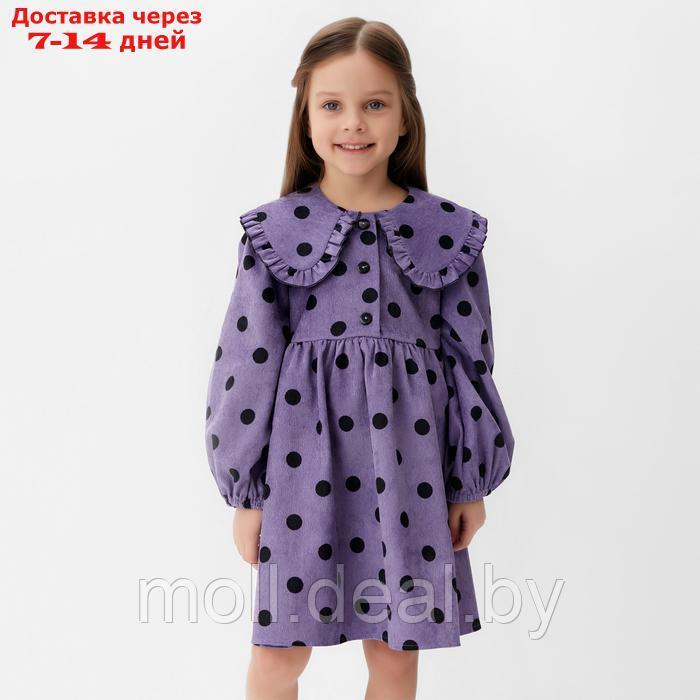 Платье детское вельветовое KAFTAN "Горошек" р.34 (122-128 см) - фото 1 - id-p227085637